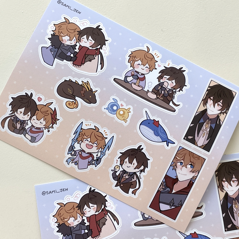 Genshin Impact Sticker Sheets – KiwiShop