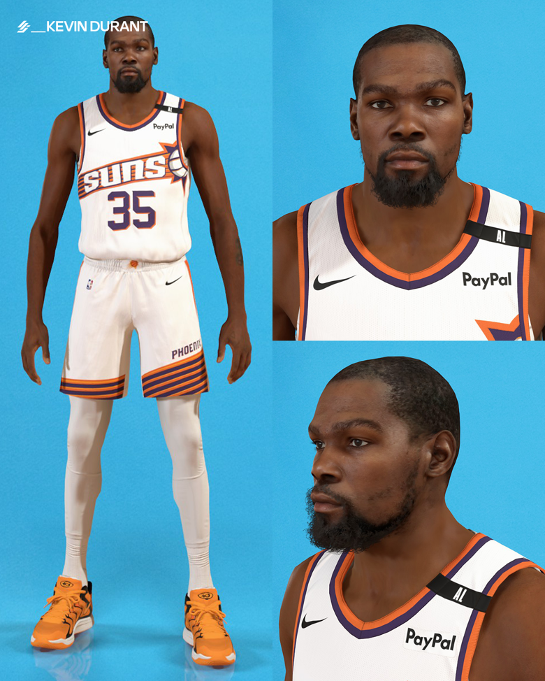 Kevin Durant NBA2K25 Cyberface - monjamods2k's Ko-fi Shop