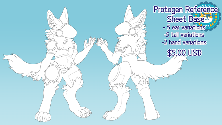 Protogen Reference Sheet Base - Captainier's Ko-fi Shop - Ko-fi ️ Where ...