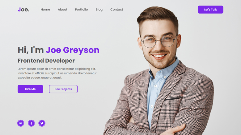  How To Create A Personal Portfolio Website Using HTML And CSS Only 