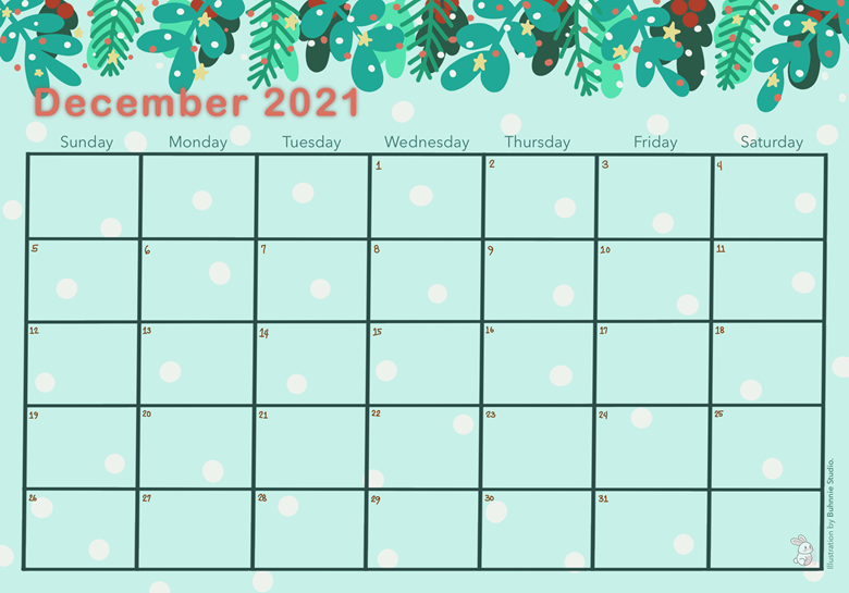 December Desk Printable Calendar - The Floop Lab's Ko-fi Shop - Ko-fi ️ ...