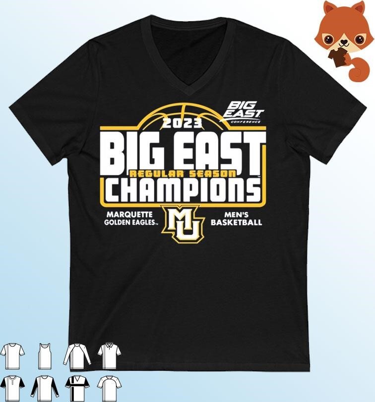 Marquette Men’s Basketball 2023 Big East Regular Season Champions Shir ...