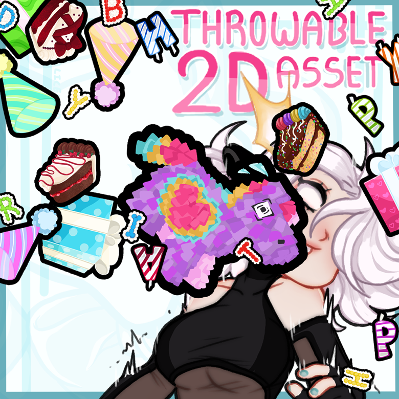 Throwable 2d Asset Birthday Party Vtuber Alice Land S Ko Fi Shop