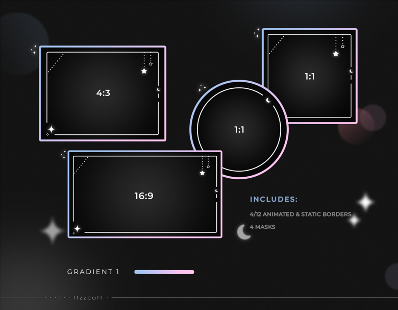 Dreamy | Animated Cam Frames | Gradient Pastel Overlays - itzzcatt's Ko ...