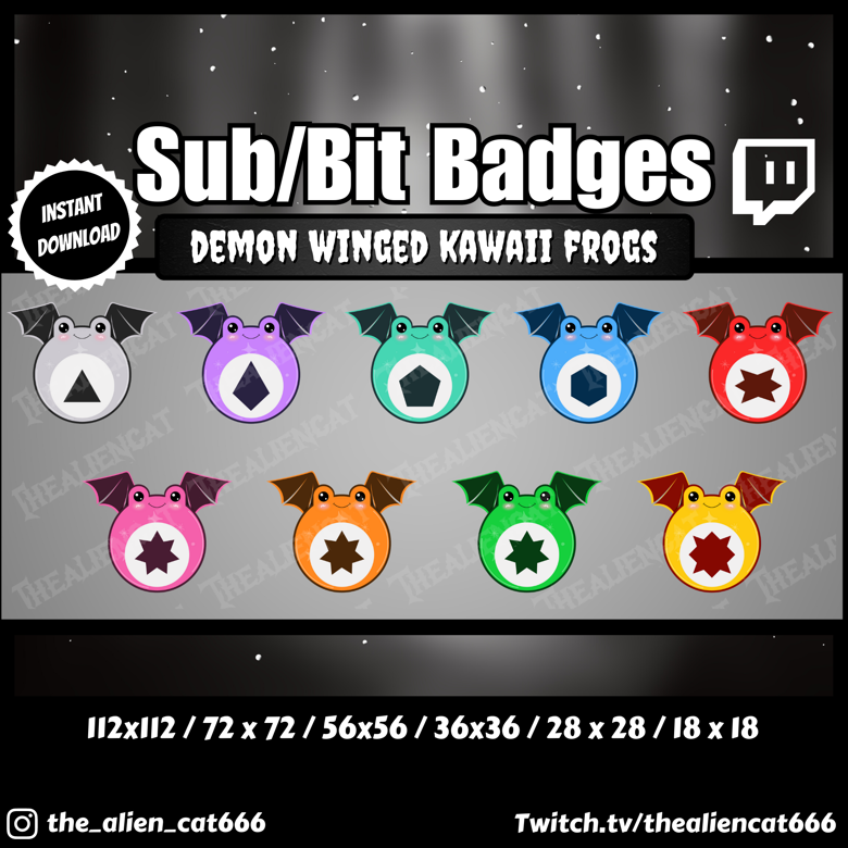 Kawaii Demon Frog Badges - TheAlienCat666's Ko-fi Shop - Ko-fi ️ Where ...