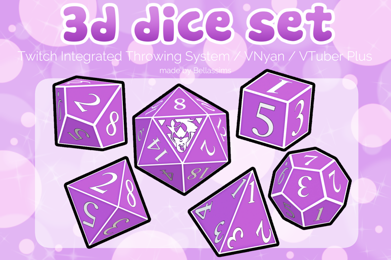 Baldur's Gate Illithid Purple Dice Set | 3D Assets for Streaming Twitch ...