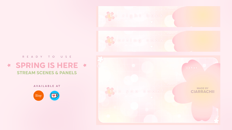 PREMADE OVERLAY] 🌸 Spring Just Chatting & Game Screen Overlay - Ciarra  Chii's Ko-fi Shop - Ko-fi ❤️ Where creators get support from fans through  donations, memberships, shop sales and more! The