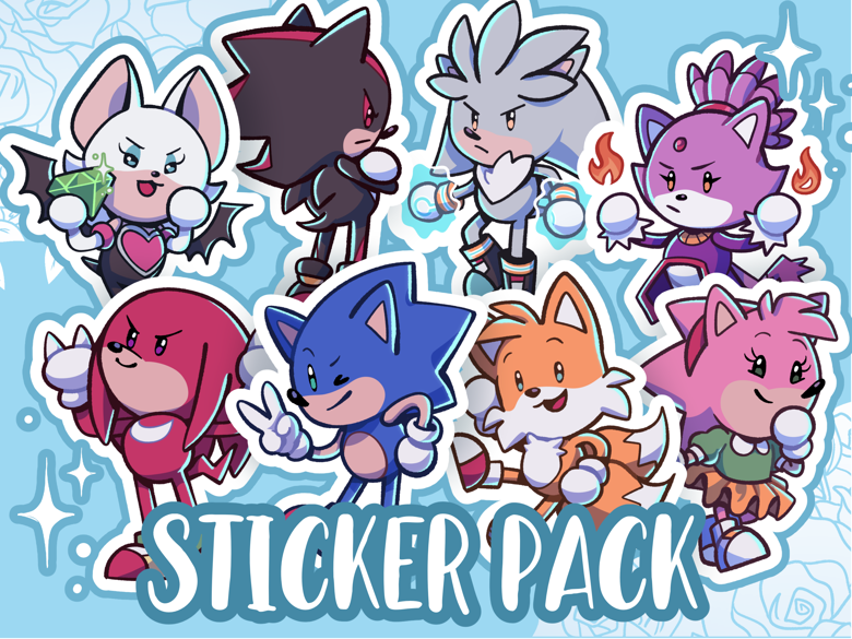 Shadow x amy x sonic - Sonic The Hegdehog - Sticker