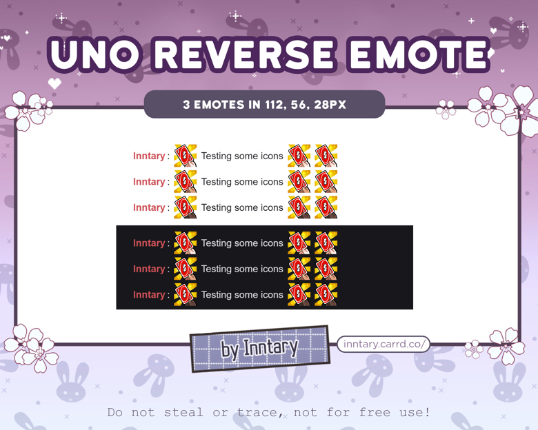 Uno Reverse Card Emote BASES - Emphy's Ko-fi Shop