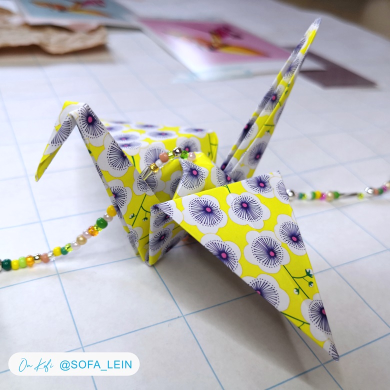 Paper Origami Crane Garland - Sofa_lein's Ko-fi Shop - Ko-fi ️ Where ...