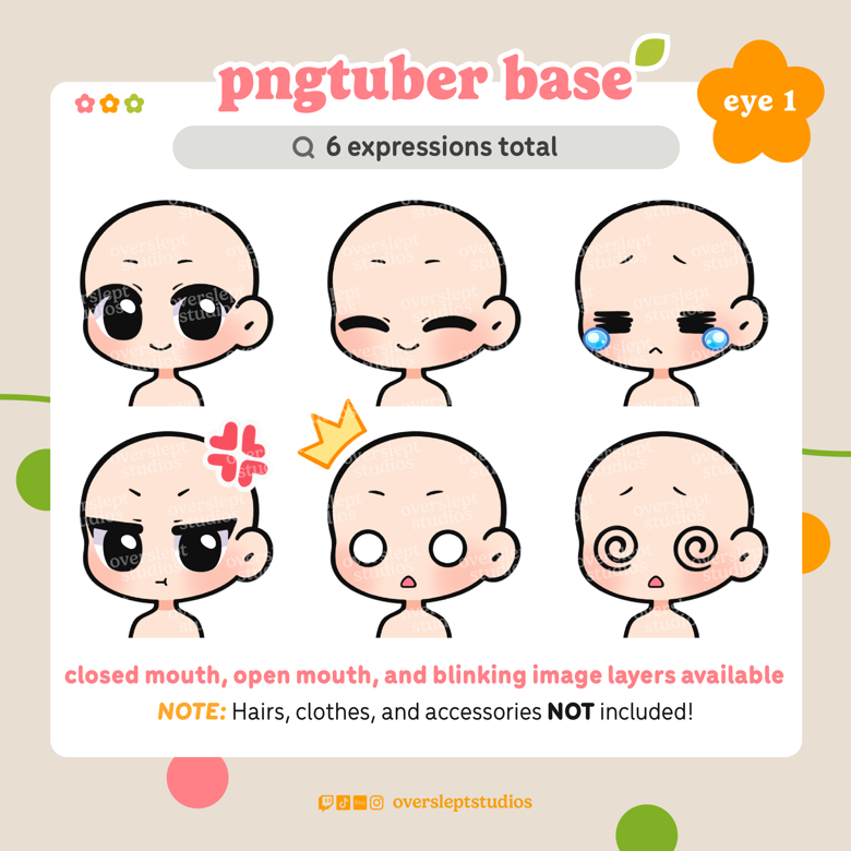 Pngtuber Base Pack Draw Your Own Pngtuber Editable PSD Template