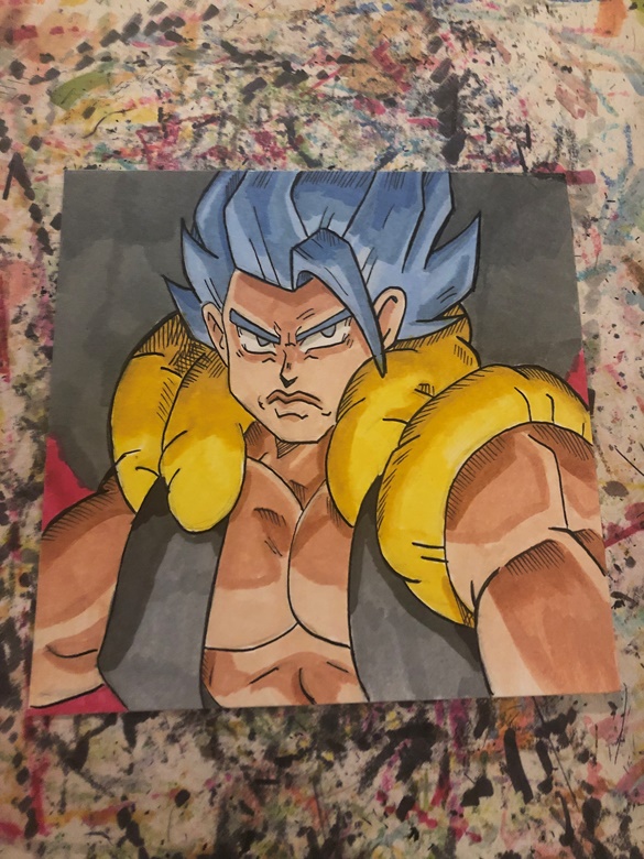 Drawing — Gogeta Super Saiyan Blue!