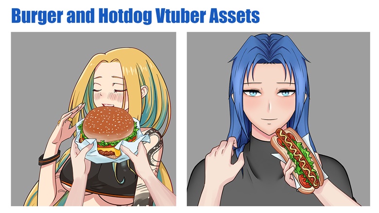 Borgar and Hotdog Vtuber Assets - naga nyoom's Ko-fi Shop - Ko-fi ️ ...