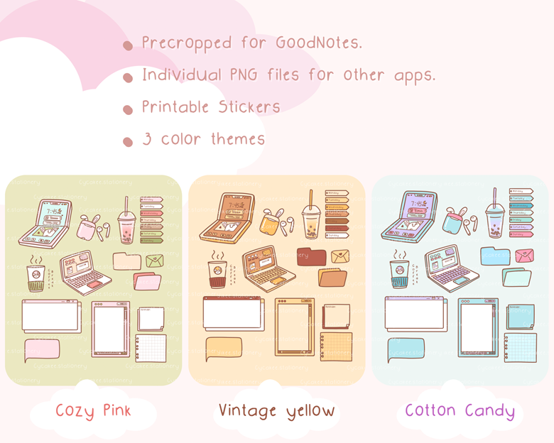 Cute Digital Planner Stickers for GoodNotes, Notability and other apps! -  CyCakee's Ko-fi Shop - Ko-fi ❤️ Where creators get support from fans  through donations, memberships, shop sales and more! The original 