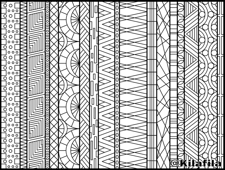 Coloring Page 1 - Stripes - Kilafila's Ko-fi Shop - Ko-fi ️ Where ...