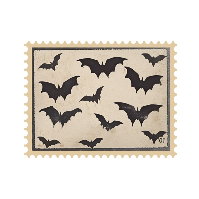 Vintage Style Bats Stamp Sticker for Halloween - CheDex's Ko-fi Shop ...