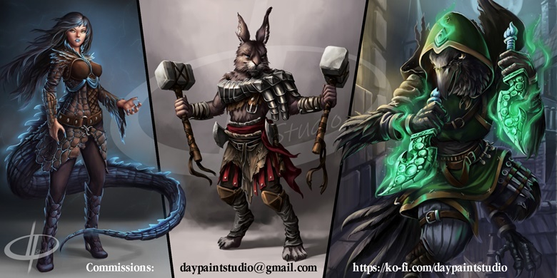 DnD Characters Creatures Scenes