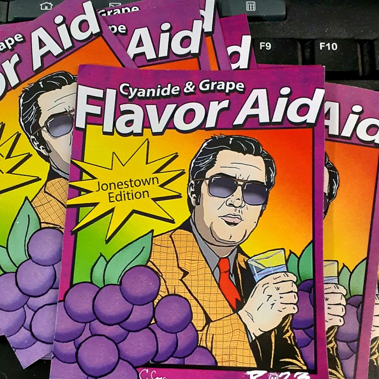 Jonestown Edition Flavor Aid featuring Rev. Jim Jones artwork - Prsn23 ...