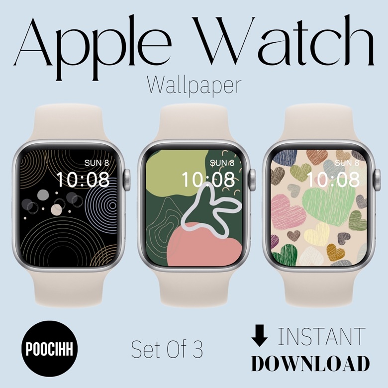 Apple Watch Wallpaper, Apple Watch Face, Smartwatch Background, Watch  Screensaver, Circle Abstract Love Wallpaper Set Of 3 - POOCIHH's Ko-fi Shop  - Ko-fi ❤️ Where creators get support from fans through donations,