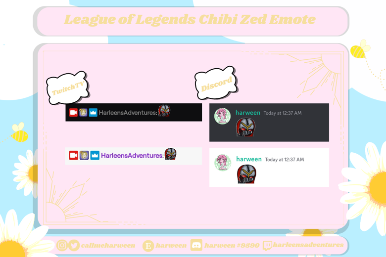 League of Legends Chibi Zed Emote - Harleen 's Ko-fi Shop - Ko-fi ️ ...