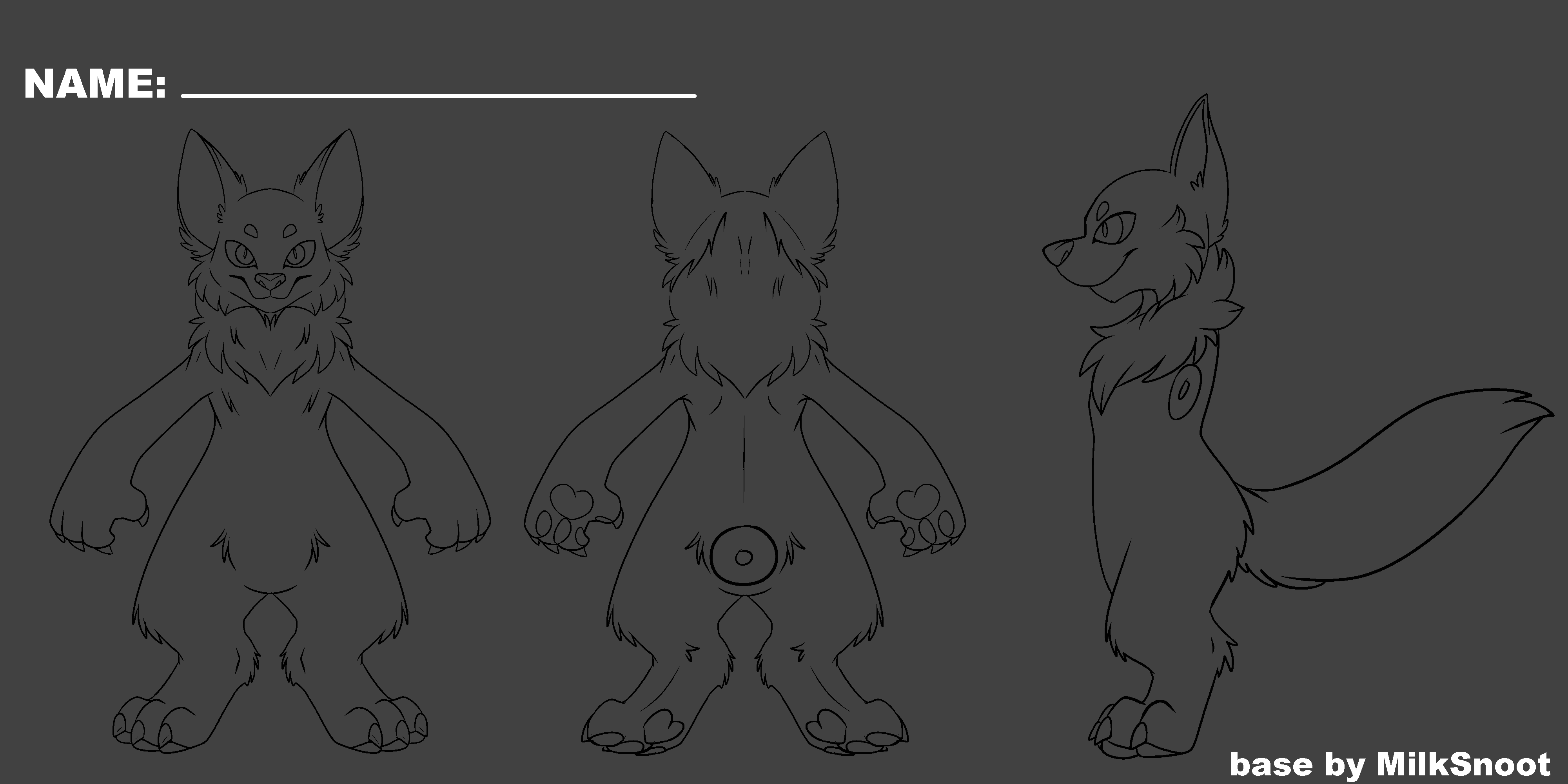 F2U canine ref sheet base - Sheeshie's Ko-fi Shop - Ko-fi ️ Where ...