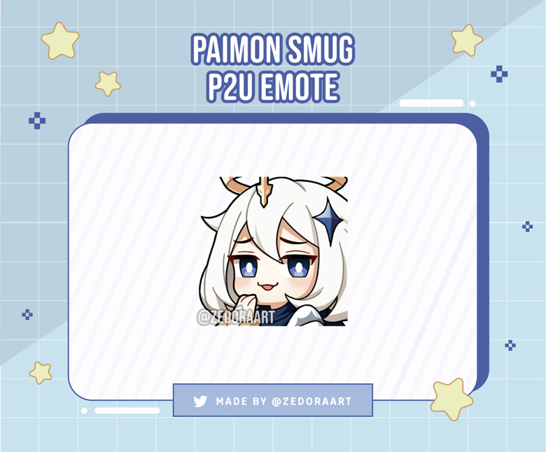 FREE Paimon Smug Emote - ZedoraArt's Ko-fi Shop - Ko-fi ️ Where ...