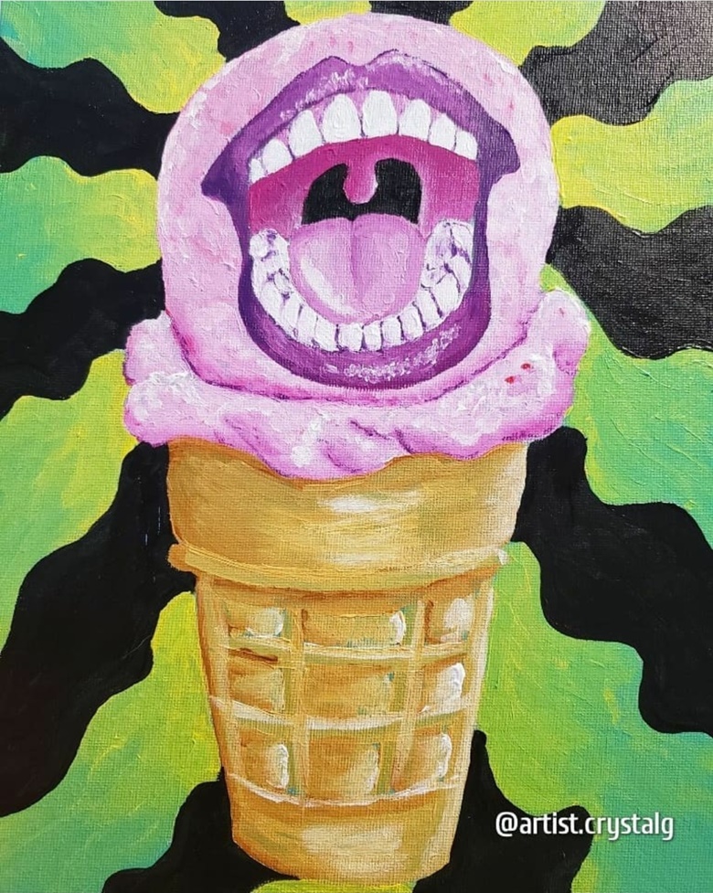 Original Painting - Ice Scream - Artist.CrystalG's Ko-fi Shop - Ko-fi ❤️  Where creators get support from fans through donations, memberships, shop  sales and more! The original 'Buy Me a Coffee' Page.