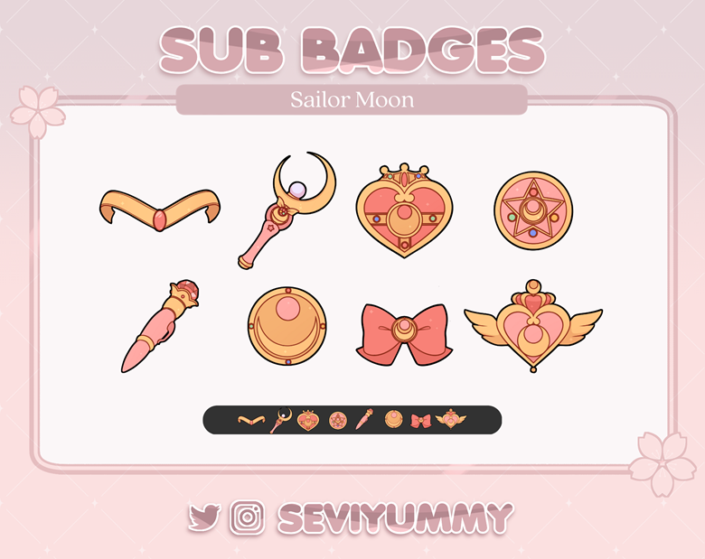 Twitch Subscriber Badges: Sailor Moon