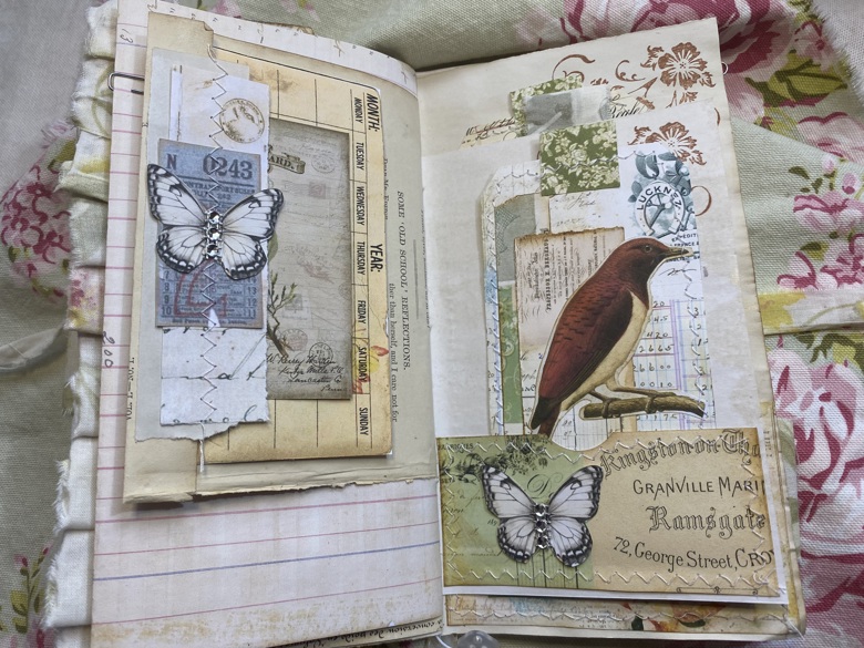 Vintage Birds & Butterflies Junk journal FREE SHIPPING - Yvonne ...