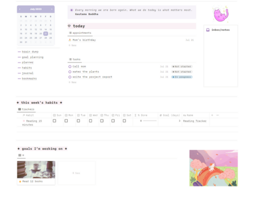 Purrfect Notion Planner | Organize your life - Notionize | Get ...