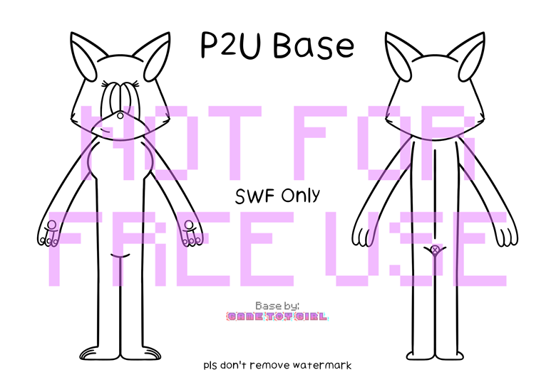 Furry Ref Sheet Base | P2U - Game Toy Girl's Ko-fi Shop - Ko-fi ️ Where