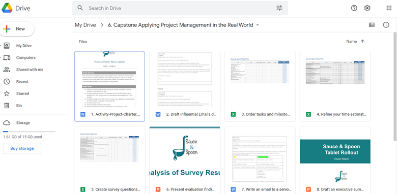 capstone applying project management in the real world peer graded assignment