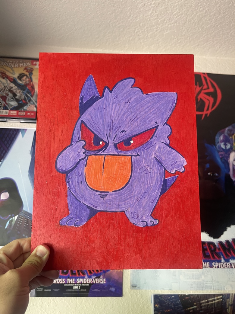 GENGAR 9X12 WOOD PANEL - Baesd's Ko-fi Shop - Ko-fi ️ Where creators ...