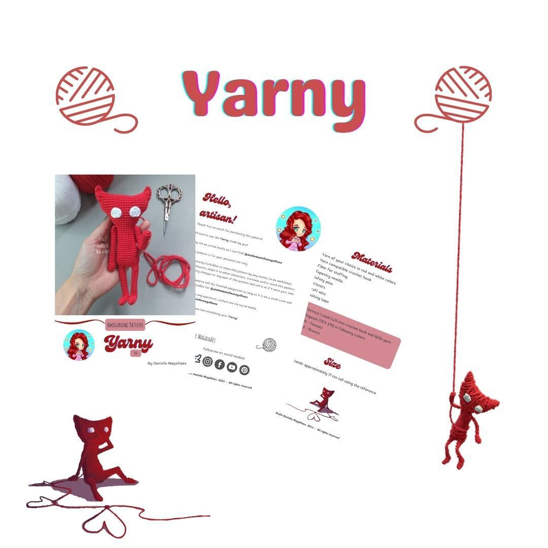 Yarny Do Jogo Unravel Two De Crochê Amigurumi Verde