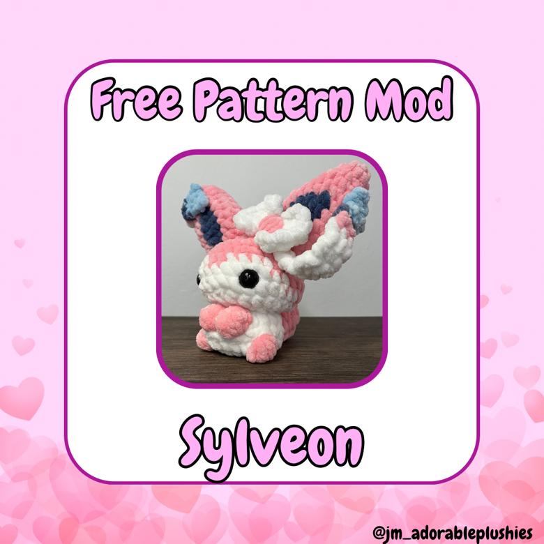 Sylveon crochet pattern mod j m adorable plushies s ko fi shop