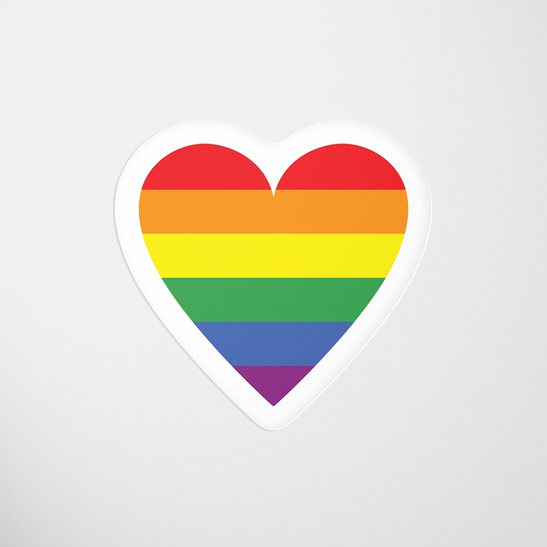 Rainbow LGBT Heart Sticker, Vinyl Laptop Sticker - Graphicute's Ko-fi ...