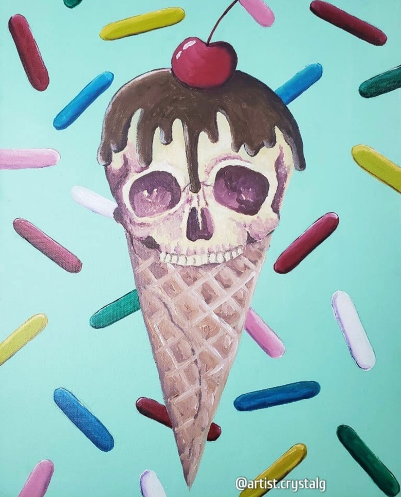 Original Painting - Ice Scream - Artist.CrystalG's Ko-fi Shop - Ko-fi ❤️  Where creators get support from fans through donations, memberships, shop  sales and more! The original 'Buy Me a Coffee' Page.