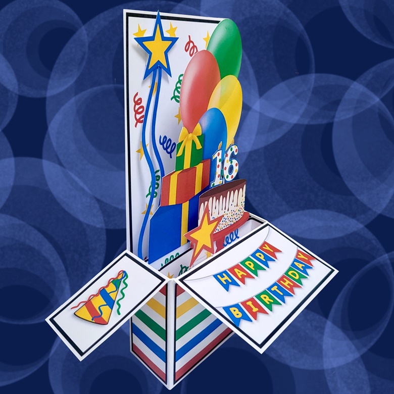Pdf instant download to print make a pop up birthday box concept card