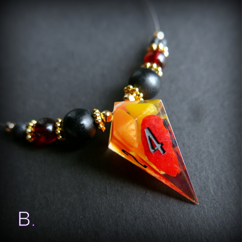 Necklaces with Handmade Dice - D4 Shard - Dicinabre's Ko-fi Shop - Ko ...