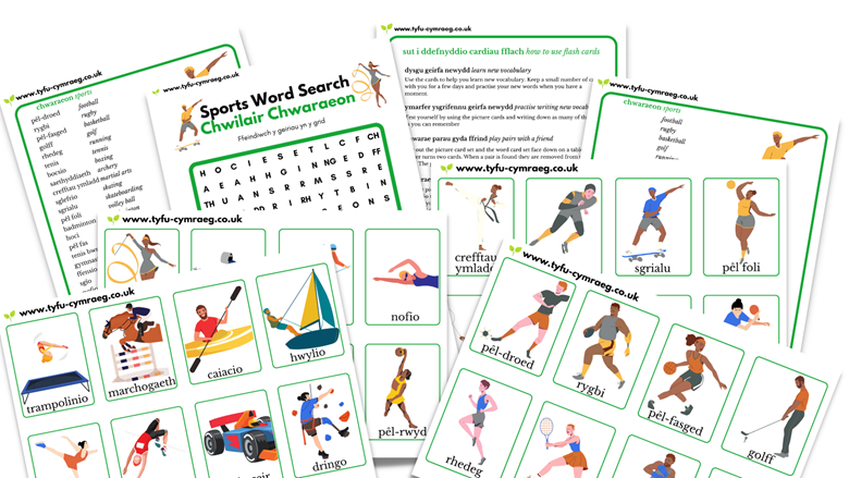 Sports Chwaraeon Flashcard Pack - Elin Heron's Ko-fi Shop - Ko-fi ️ ...