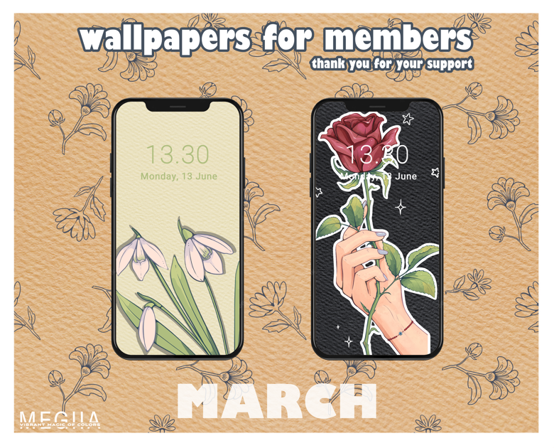 March membership wallpapers - Megiia’s Ko-fi Shop - Ko-fi ️ Where