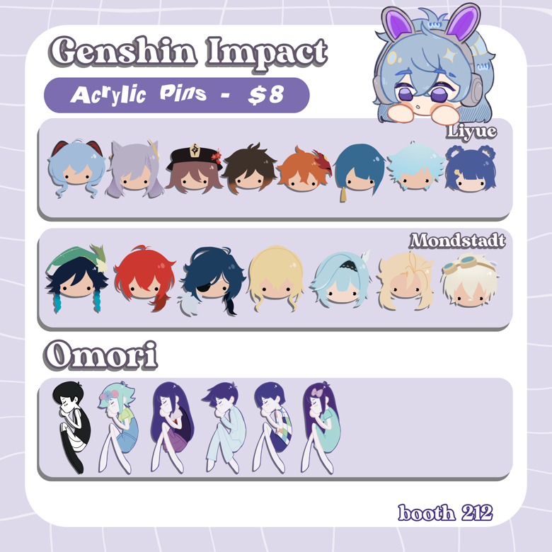 Genshin Impact Pins - noebyuu's Ko-fi Shop - Ko-fi ❤️ Where creators get  support from fans through donations, memberships, shop sales and more! The  original 'Buy Me a Coffee' Page.