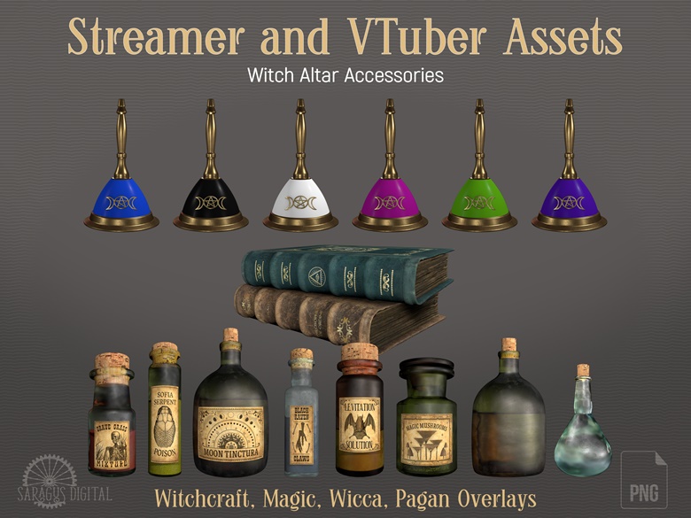 Witchy Altar Twitch Streamer and Vtuber Assets, Witch Kitchen Stream ...