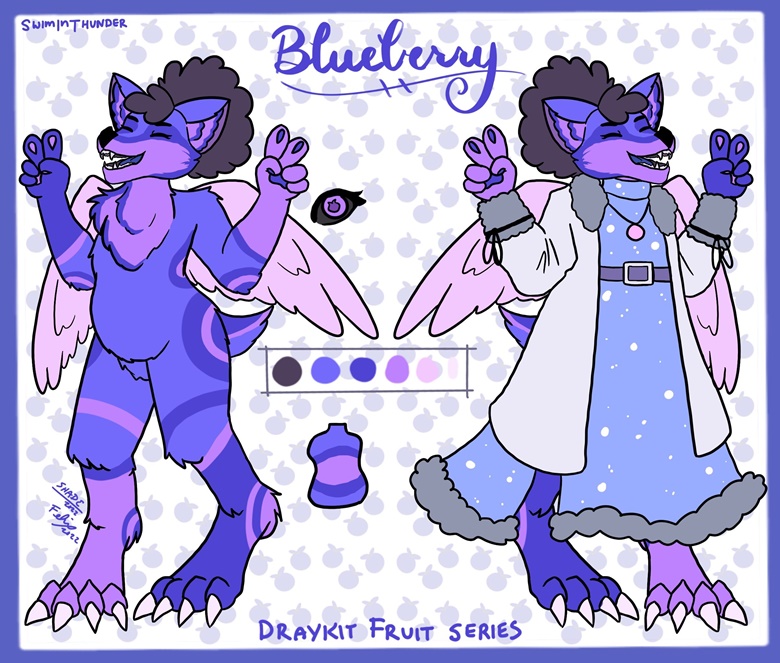 Blueberry Fruit Draykit Adopt! - Swim In Thunder's Ko-fi Shop - Ko-fi ️ ...