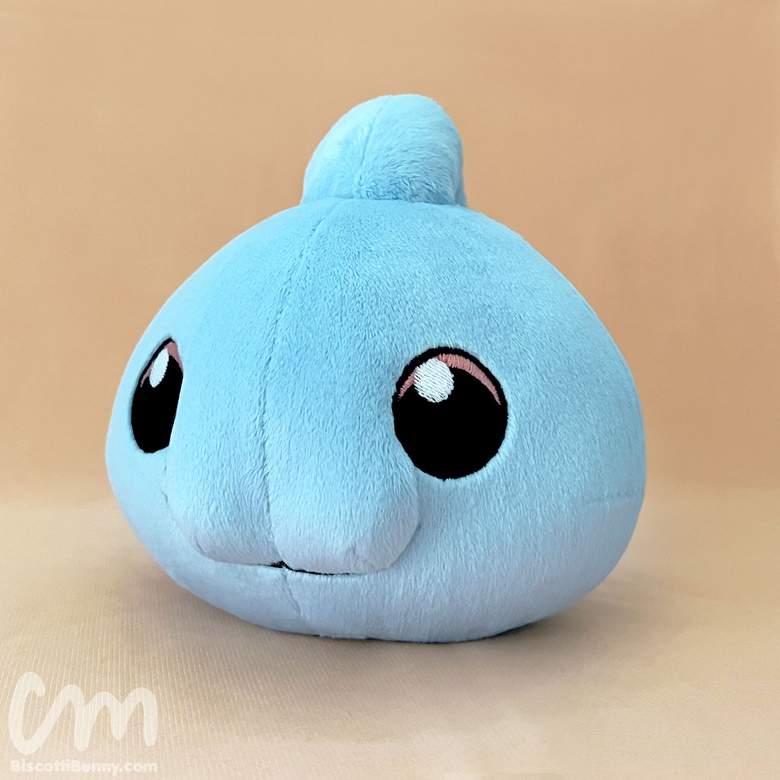 Luma plush, blue soft star, 8 in, handmade plushie, made to order