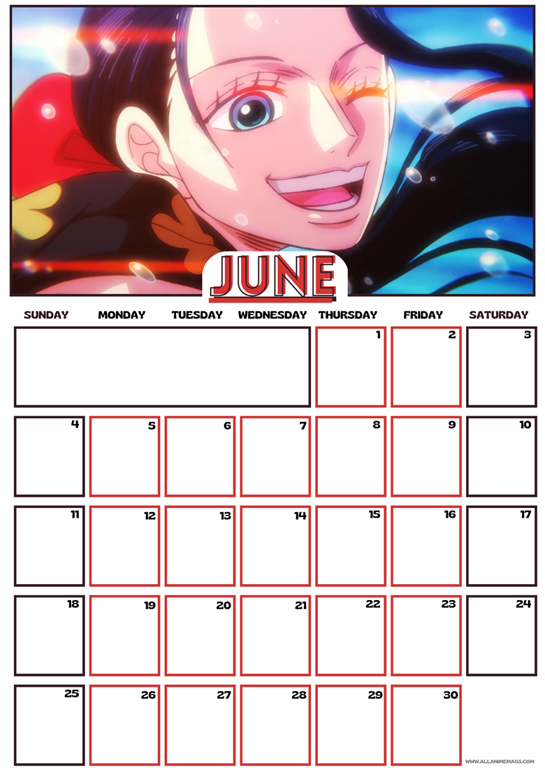 One Piece Free Anime Calendar 2022 – All About Anime and Manga | Free anime,  Calendar themes, One piece anime