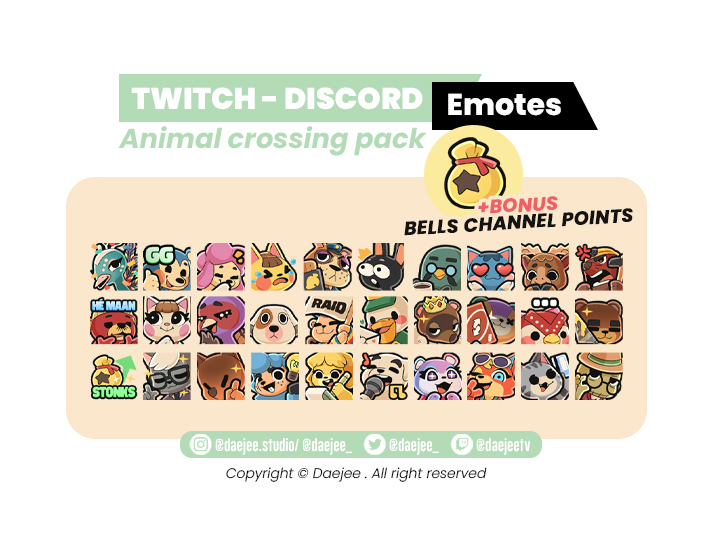 [EMOTES] ANIMAL CROSSING PACK - Daejee's Ko-fi Shop - Ko-fi ️ Where ...