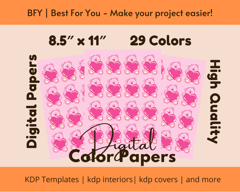 52 Digital Color Papers Blank Color Paper 8.5 x 11* Commercial Use - BFY  DIGITAL's Ko-fi Shop - Ko-fi ❤️ Where creators get support from fans  through donations, memberships, shop sales and