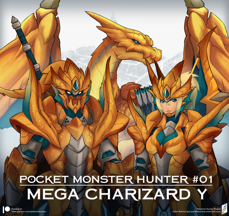 Pocket Monster Hunter #01: Mega Charizard X - Ko-fi ❤️ Where creators get  support from fans through donations, memberships, shop sales and more! The  original 'Buy Me a Coffee' Page.