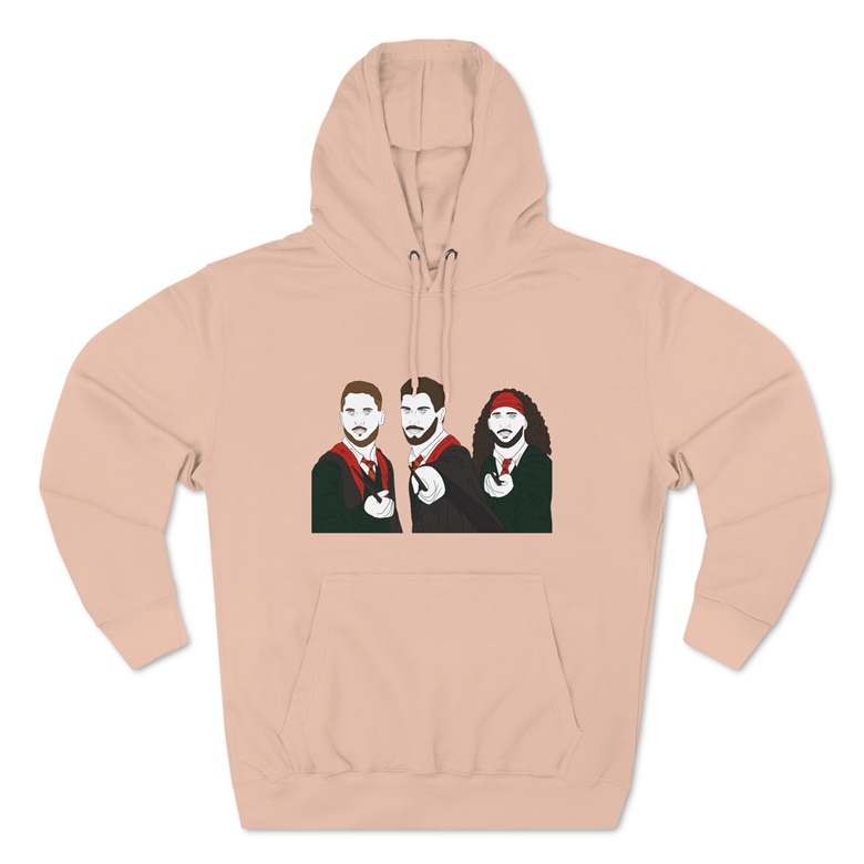 Day 286 (Harry Potter Trio) Hoodie | Red & Pink - Rita Oak's Ko-fi Shop ...